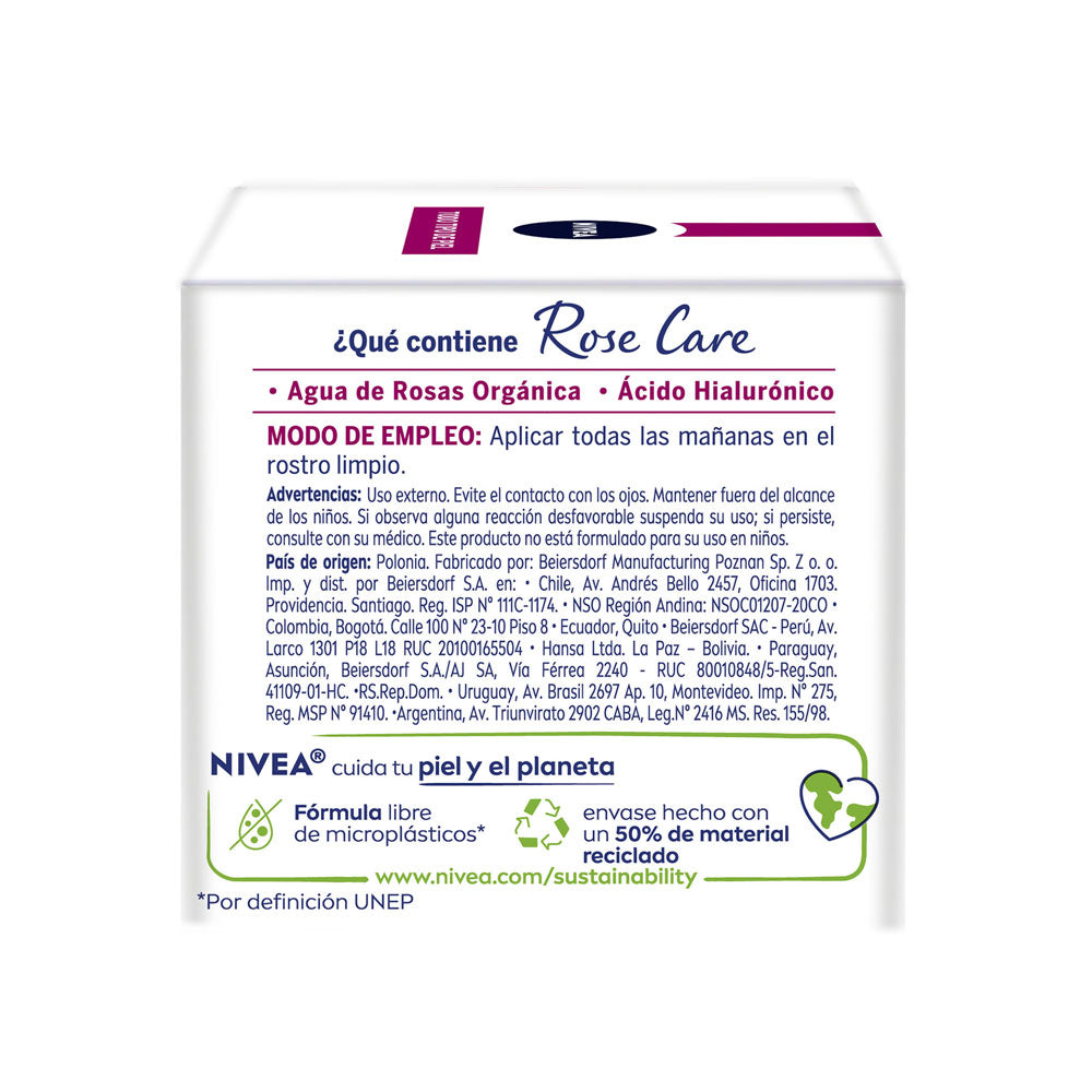 GEL-CREMA NIVEA AGUA DE ROSAS CAJA 50 ML