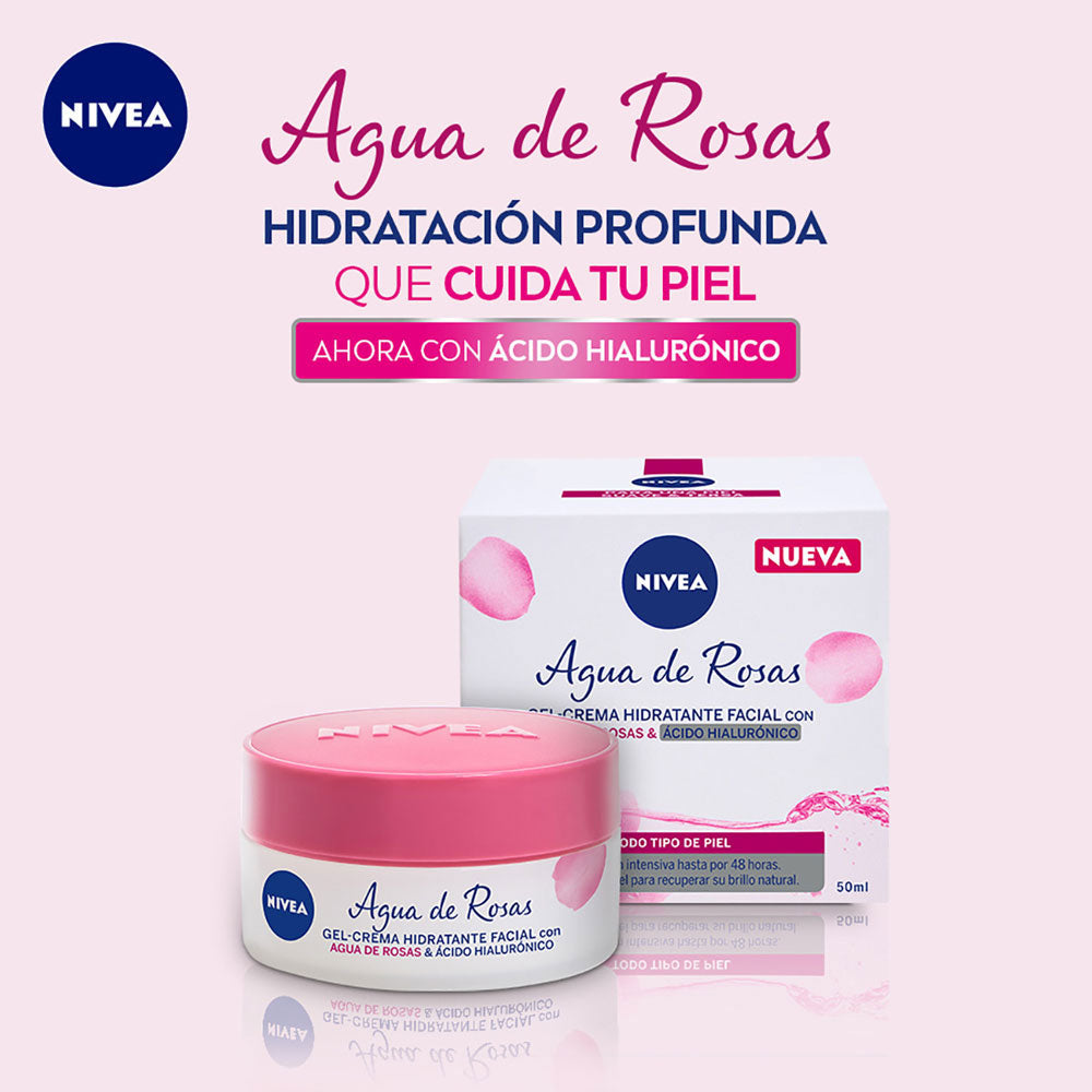 GEL-CREMA NIVEA AGUA DE ROSAS CAJA 50 ML