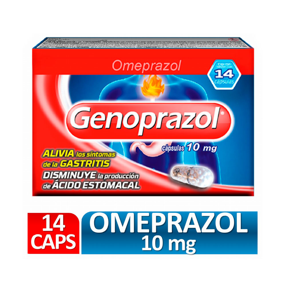 GENOPRAZOL OMEPRAZOL (RG) CAPSULA 10 MG CAJA X 14 UNDS