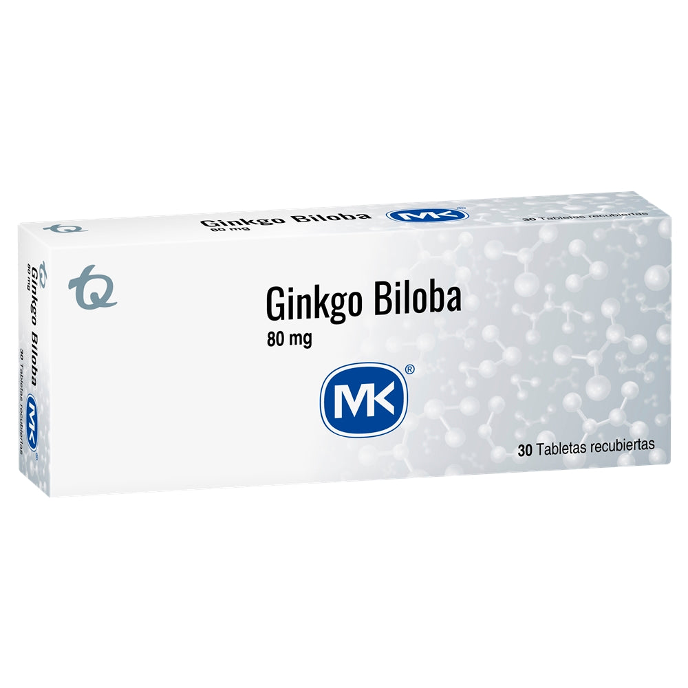 GINKGO BILOBA MK TABLETAS 80 MG CAJA X 30 UNDS