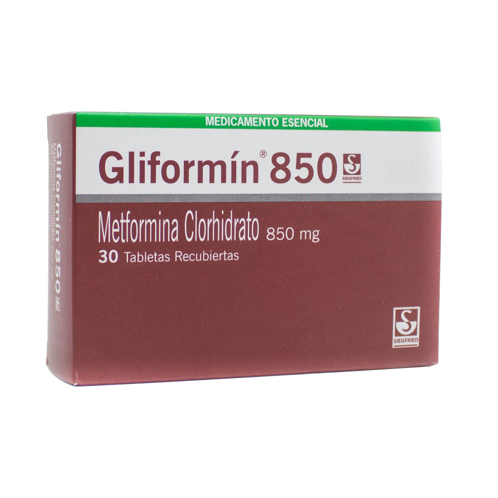 GLIFORMIN TABLETAS 850 MG CAJA X 30 UNDS