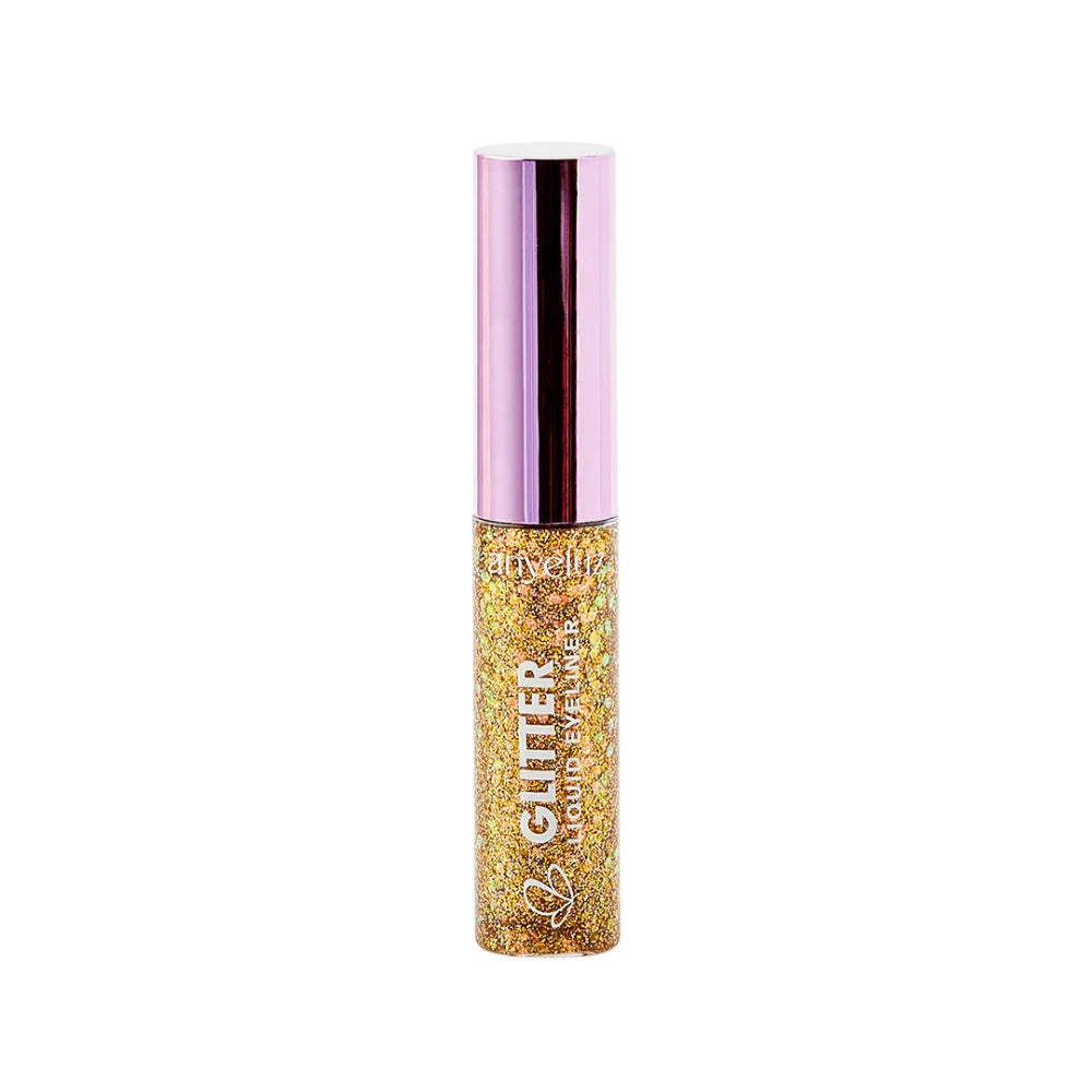 GLITTER DELINEADOR LIQUIDO ANYELUZ TONO 4 DORADO TUBO X 1 UND