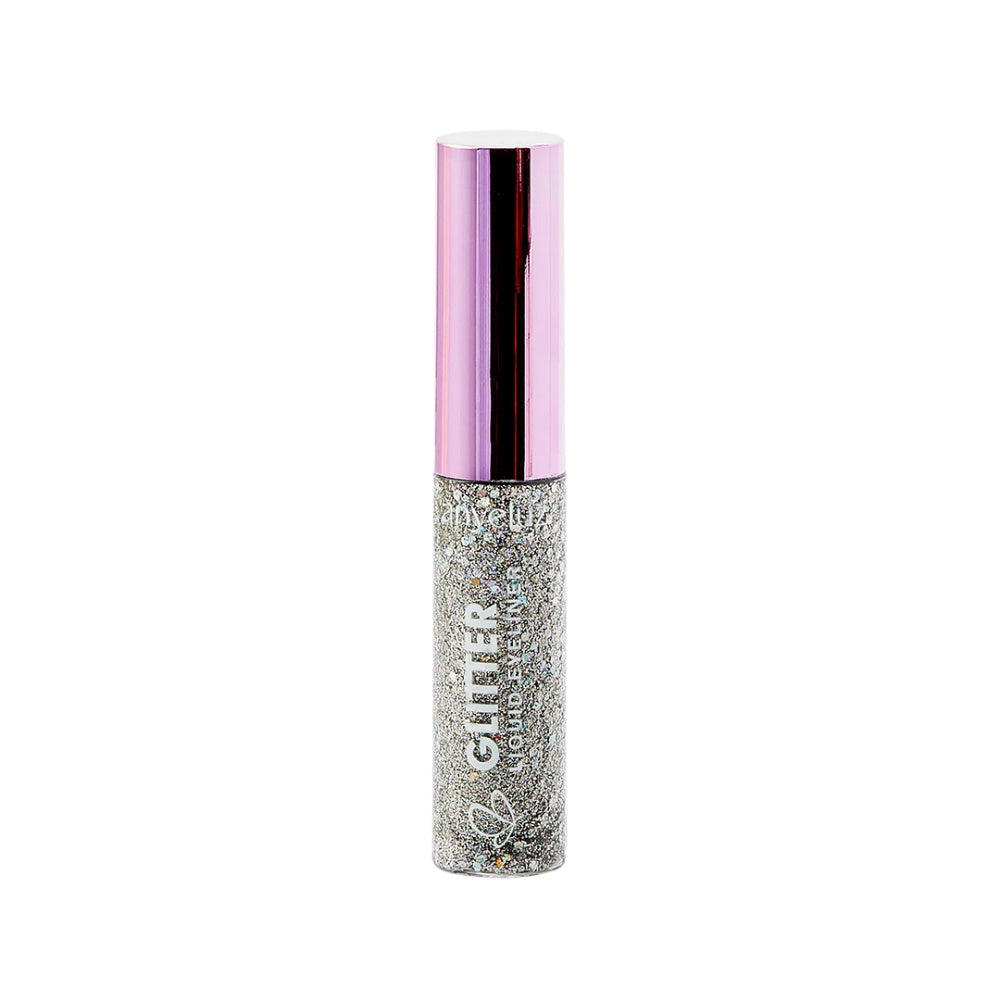 GLITTER DELINEADOR LIQUIDO ANYELUZ TONO 5 PLATEADO TUBO X 1 UND