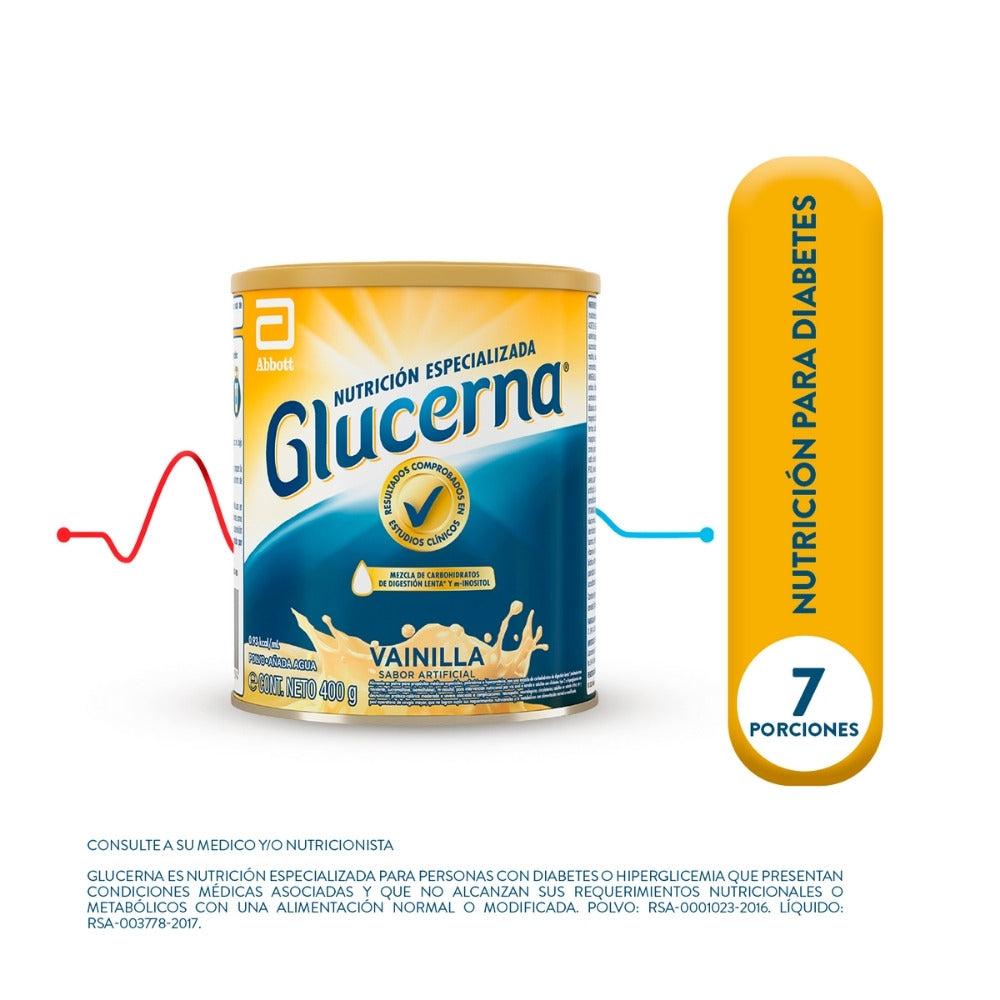 GLUCERNA VAINILLA POLVO LATA 400 G