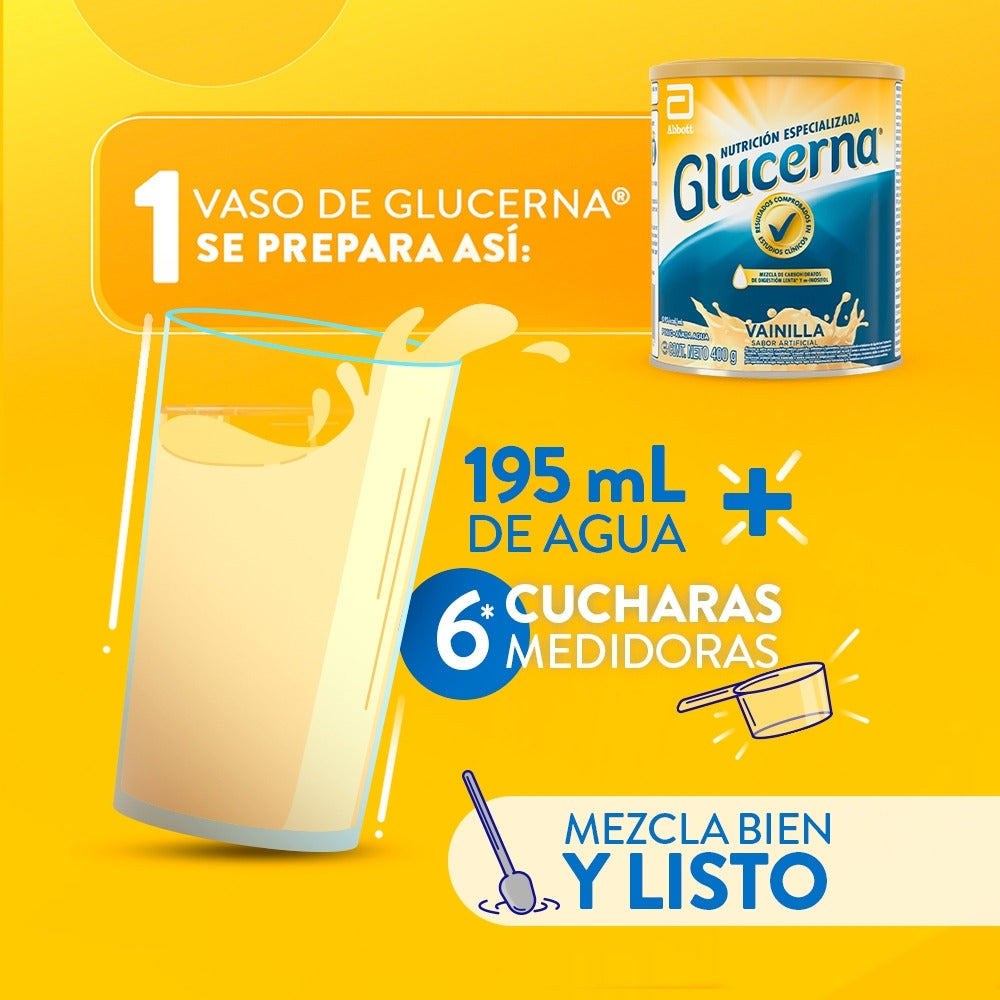 GLUCERNA VAINILLA POLVO LATA 400 G