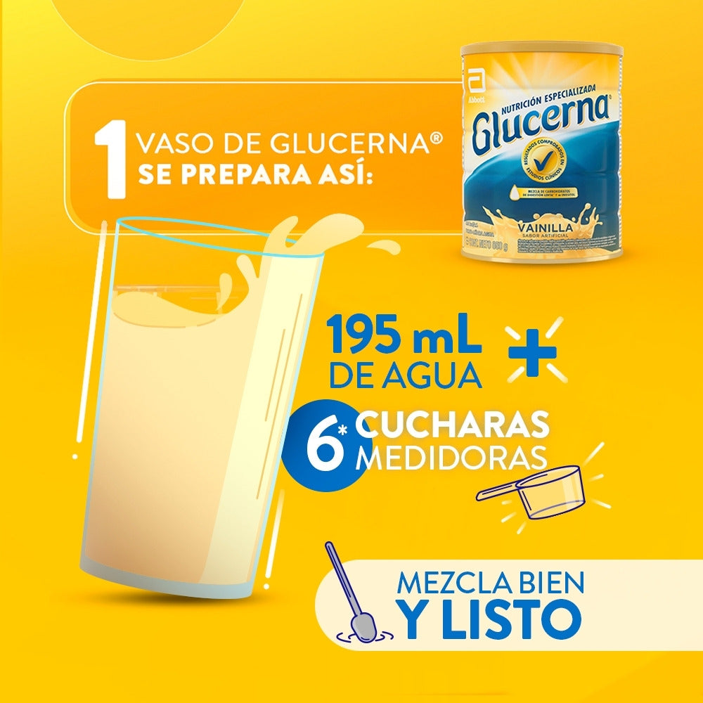 GLUCERNA VAINILLA POLVO LATA 850 G