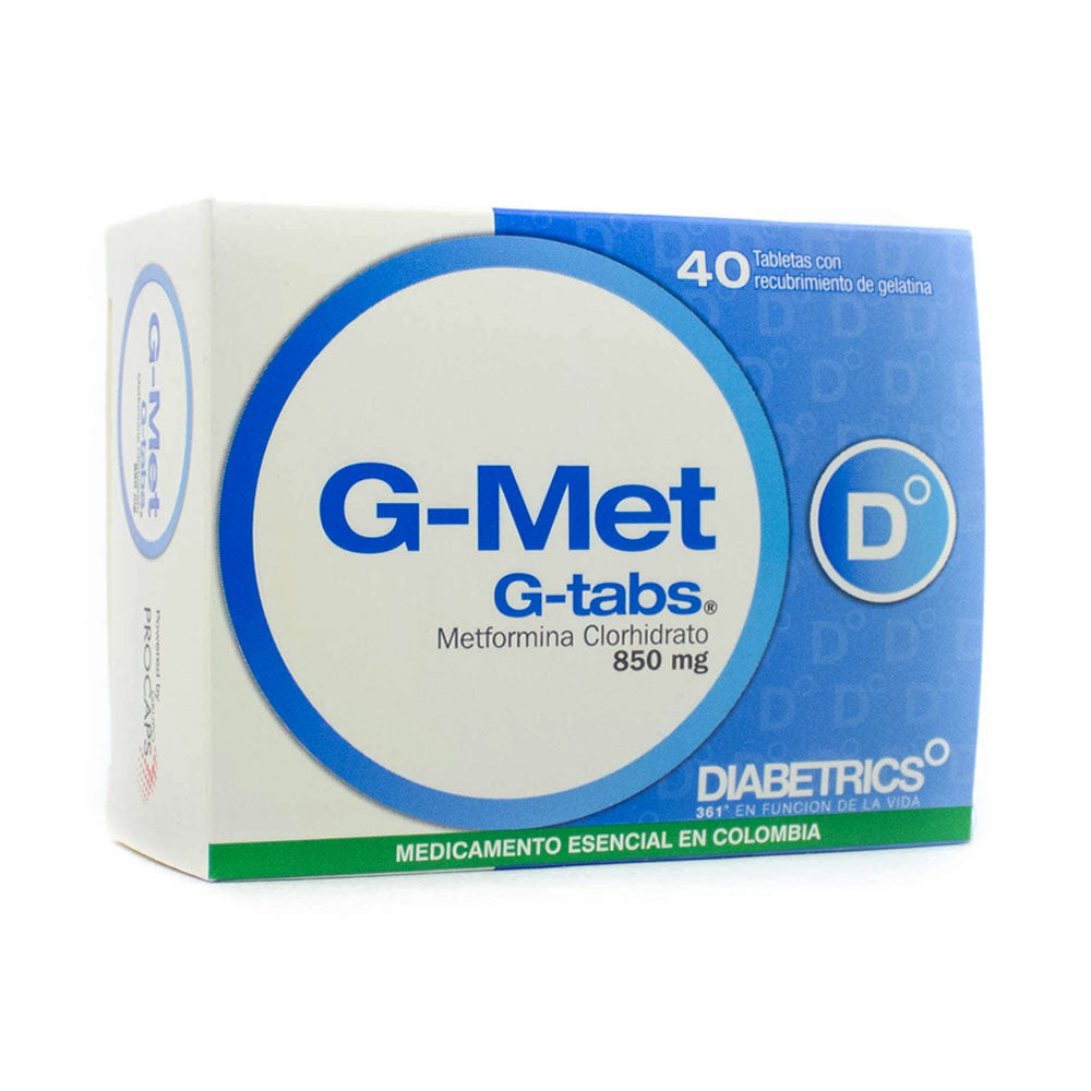 G-MET TABLETAS 850 MG CAJA X 40 UNDS