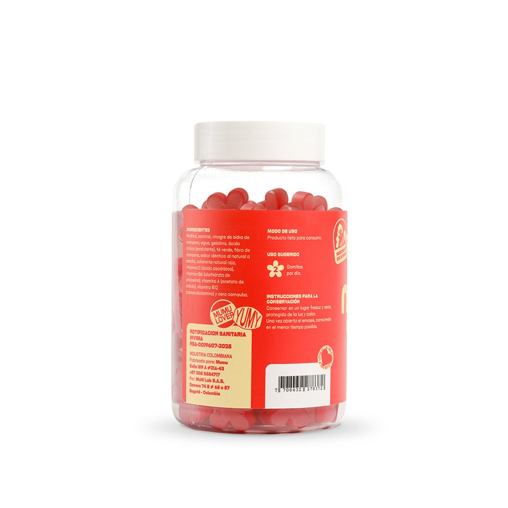 GOMAS MUMU VINAGRE DE MANZANA FRASCO 240 G