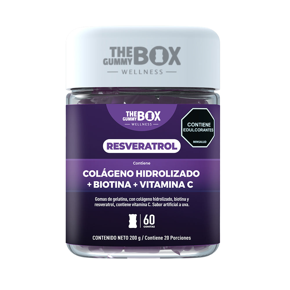 GOMAS THE GUMMY BOX RESVERATROL MORA AZUL FRASCO X 60 UNDS
