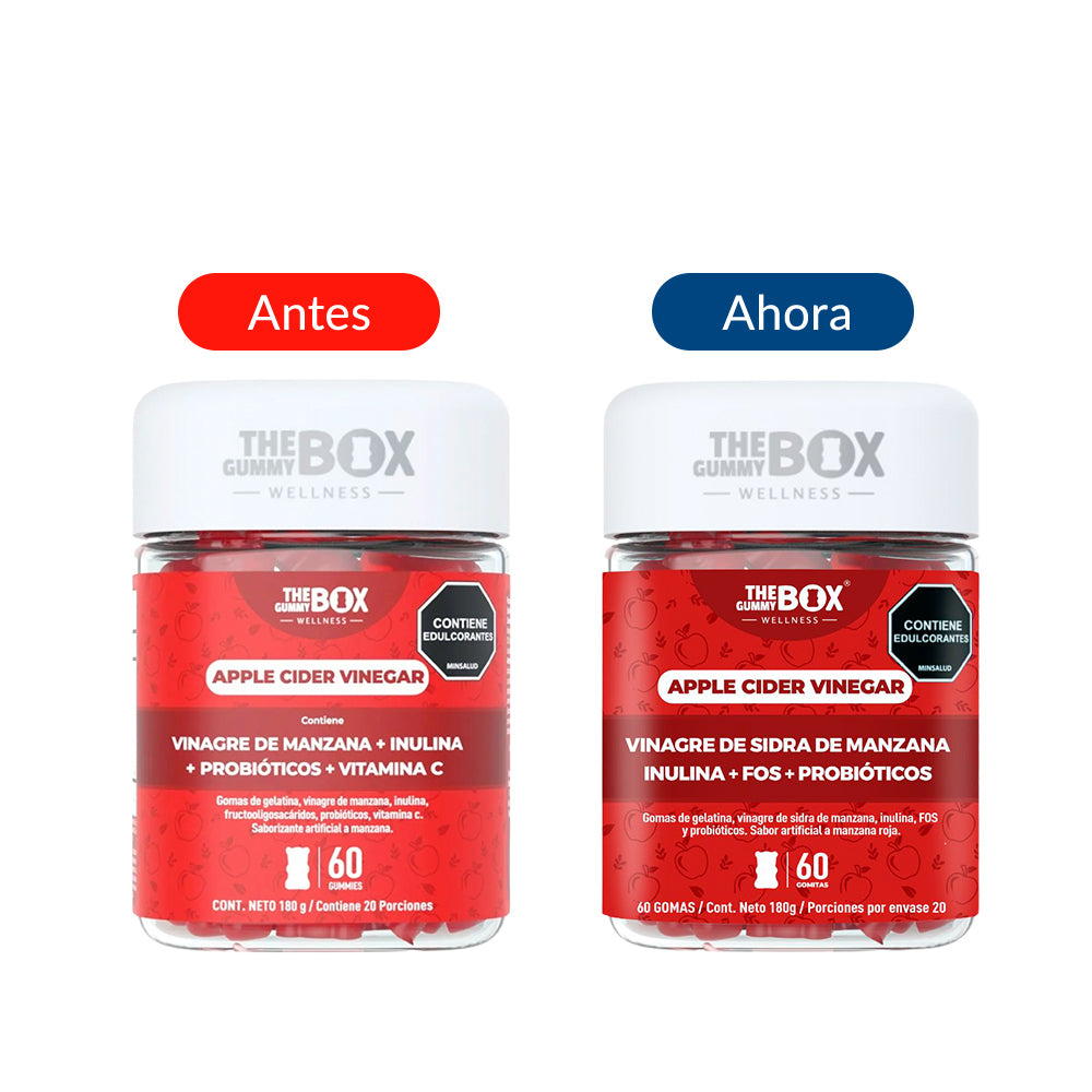 GOMAS THE GUMMY BOX VINAGRE DE MANZANA FRASCO X 60 UNDS