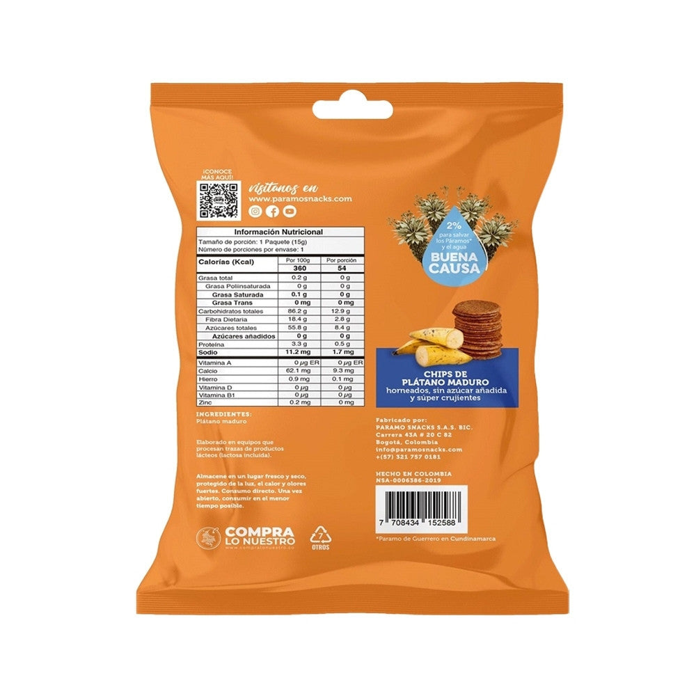 GOOD CHIPS PLATANO MADURO HORNEADO DOYPACK 15 G