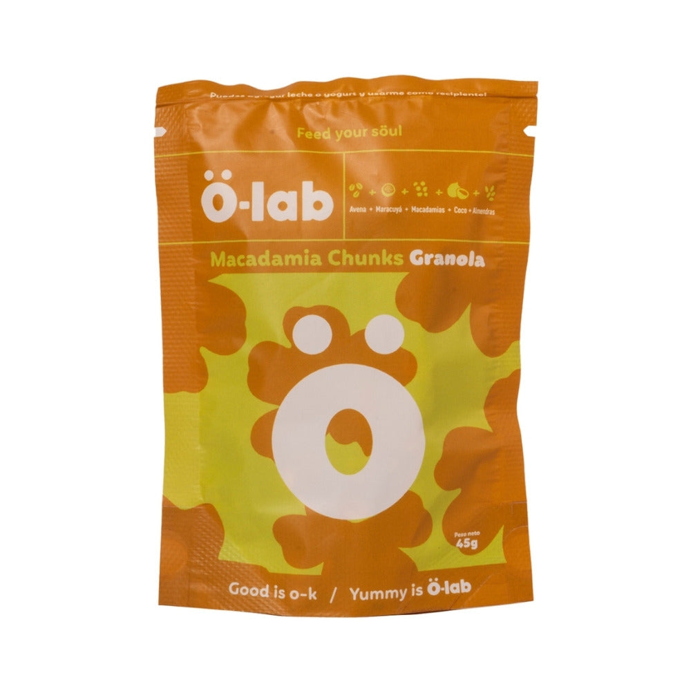 GRANOLA O-LAB MACADAMIA CHUNKS DOYPACK 45 G