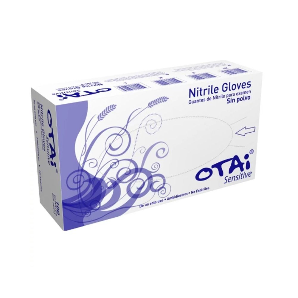 GUANTES NITRILO AZUL TALLA M CAJA X 100 UNDS