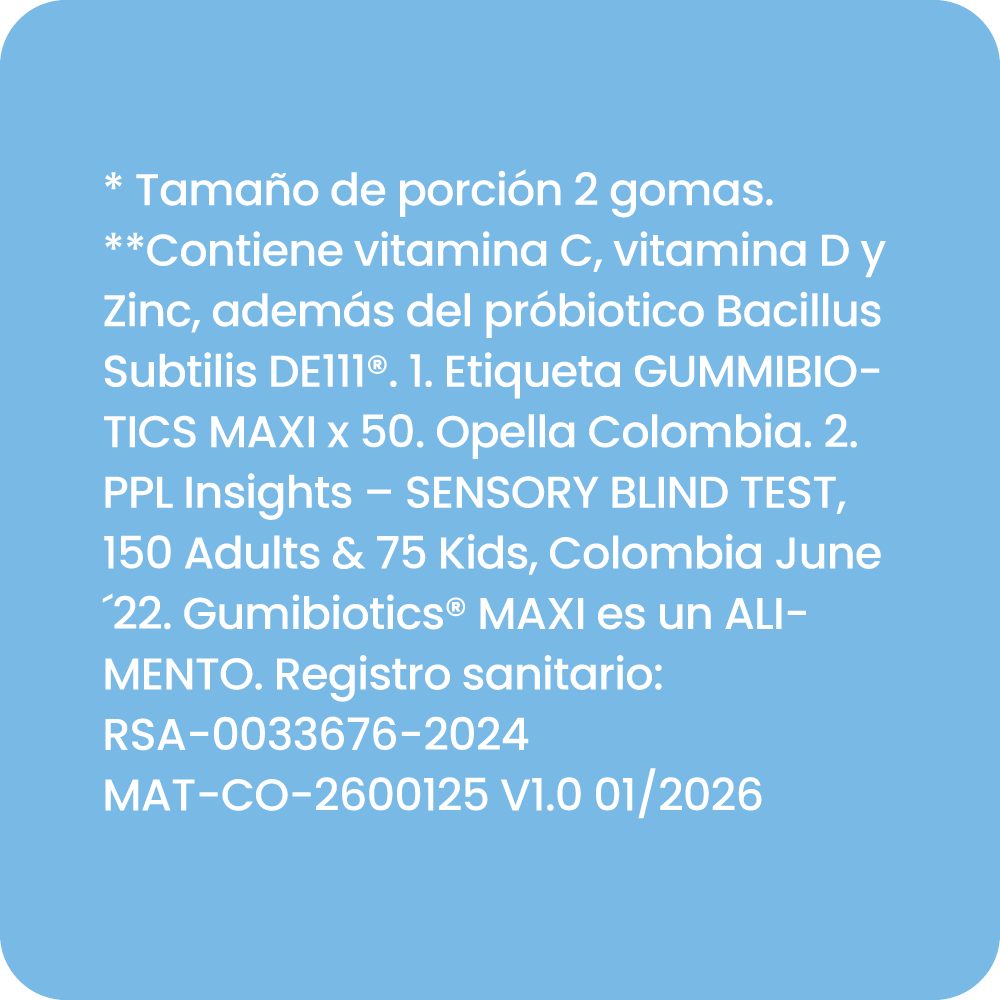 GUMIBIOTICS MAXI GOMAS NARANJA POTE X 50 UNDS