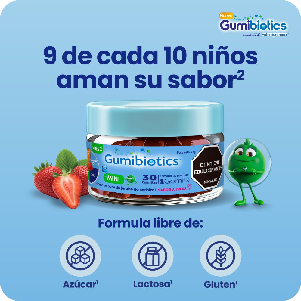 GUMIBIOTICS MINI GOMAS FRESA POTE X 30 UNDS