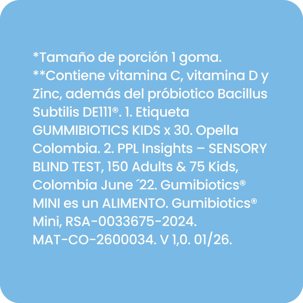 GUMIBIOTICS MINI GOMAS FRESA POTE X 30 UNDS