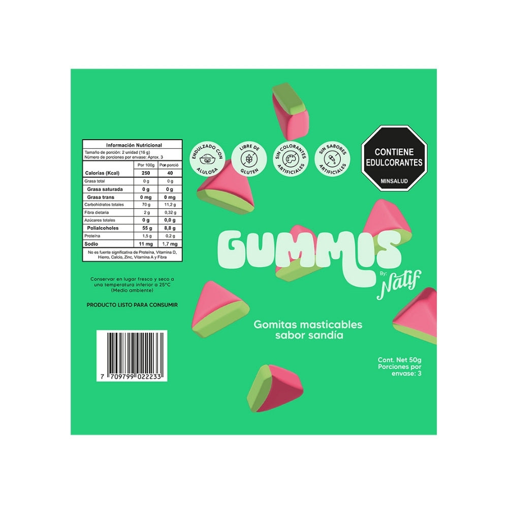 GUMMIS GOMAS SABOR SANDIA BOLSA 30 G