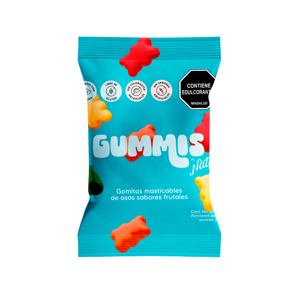 GUMMIS GOMAS SABORES FRUTALES BOLSA 30 G