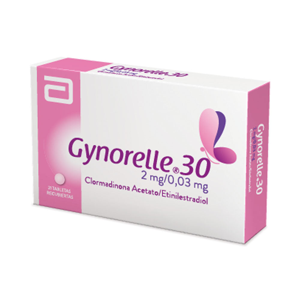 GYNORELLE 30(RG) TABLETAS RECUBIERTAS CAJA X 21 UNDS