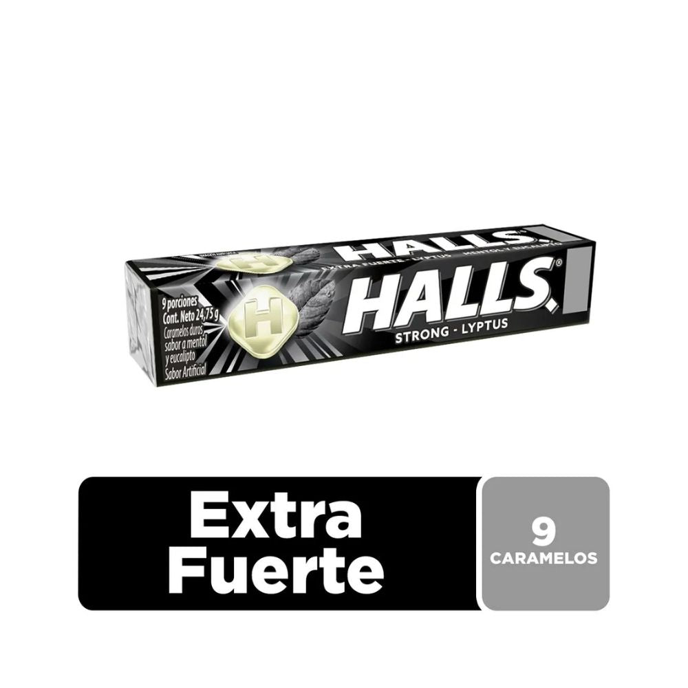 HALLS BARRA EXTRA FUERTE FRACCION X 1 UND