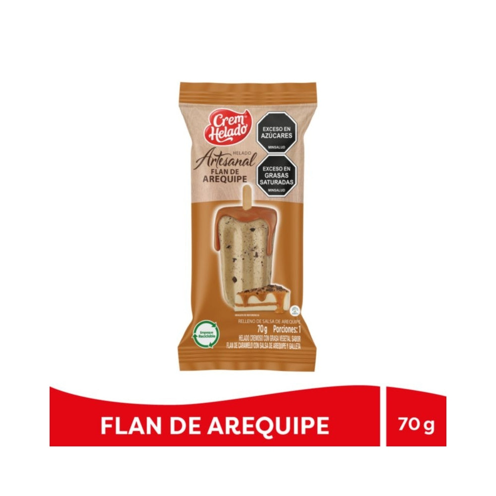 HELADO CREM HELADO ARTESANAL FLAN AREQUIPE BOLSA 70 G