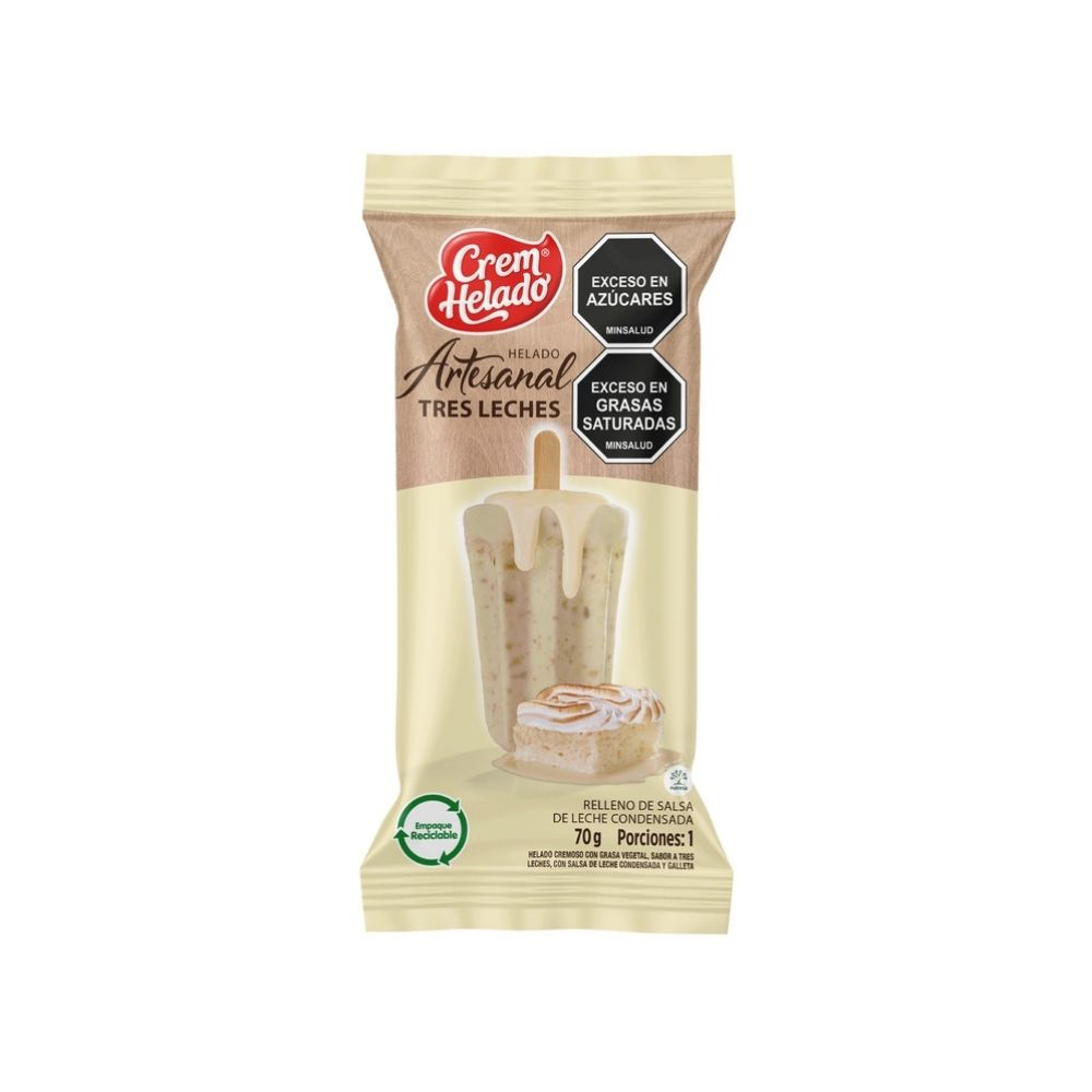 HELADO CREM HELADO ARTESANAL TRES LECHES 70 G