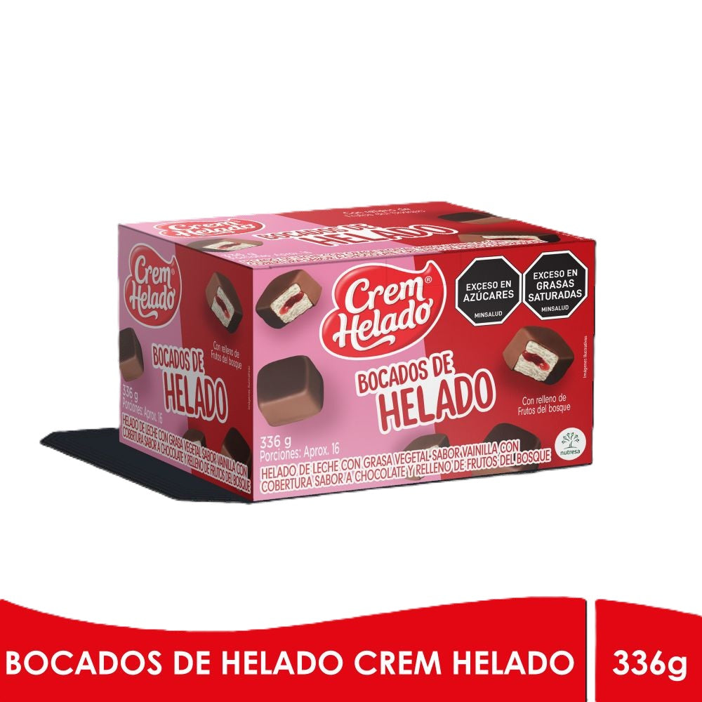 HELADO CREM HELADO BOCADOS FRUTOS DEL BOSQUE CAJA 336 G