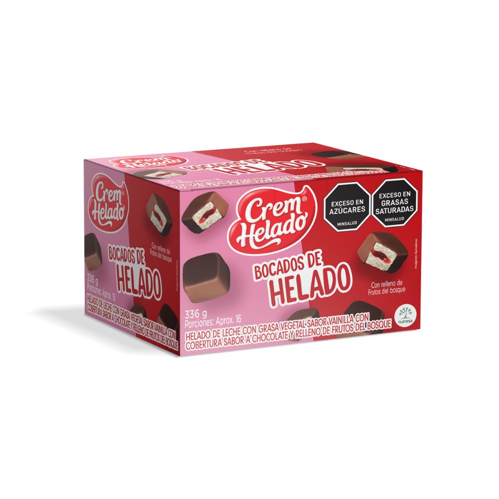 HELADO CREM HELADO BOCADOS FRUTOS DEL BOSQUE CAJA 336 G