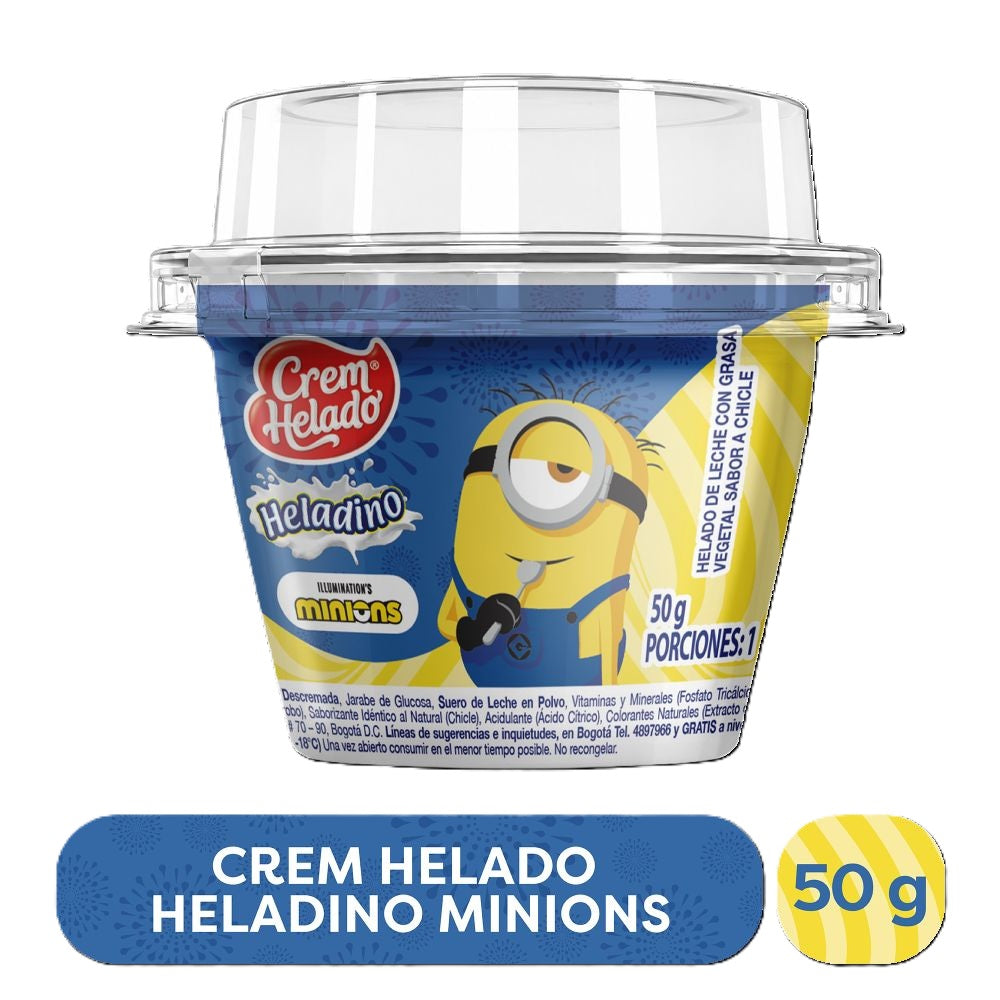HELADO CREM HELADO MINIONS VASO 50 G