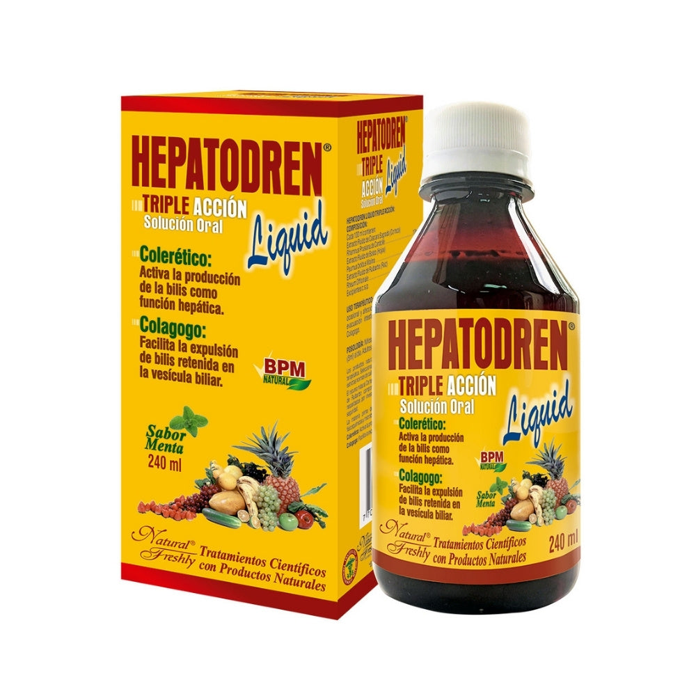 HEPATODREN TRIPLE ACCION SOLUCION ORAL FRASCO 240 ML