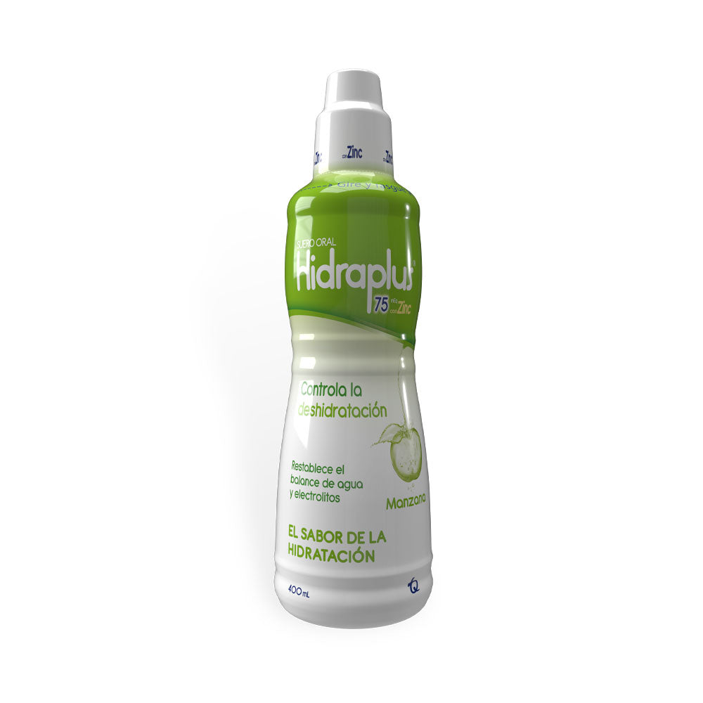 HIDRAPLUS 75 ZINC SOLUCION ORAL MANZANA FRASCO 400 ML