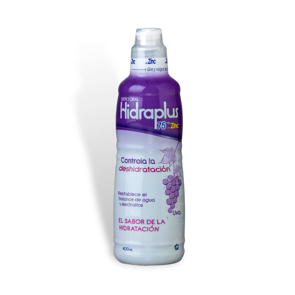 HIDRAPLUS 75 ZINC SOLUCION ORAL UVA FRASCO 400 ML