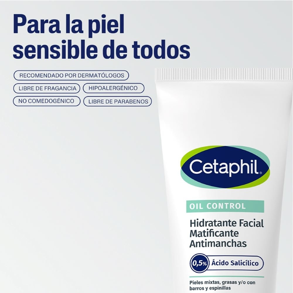 HIDRATANTE FACIAL CETAPHIL OIL CONTROL MATIFICANTE TUBO 100 ML