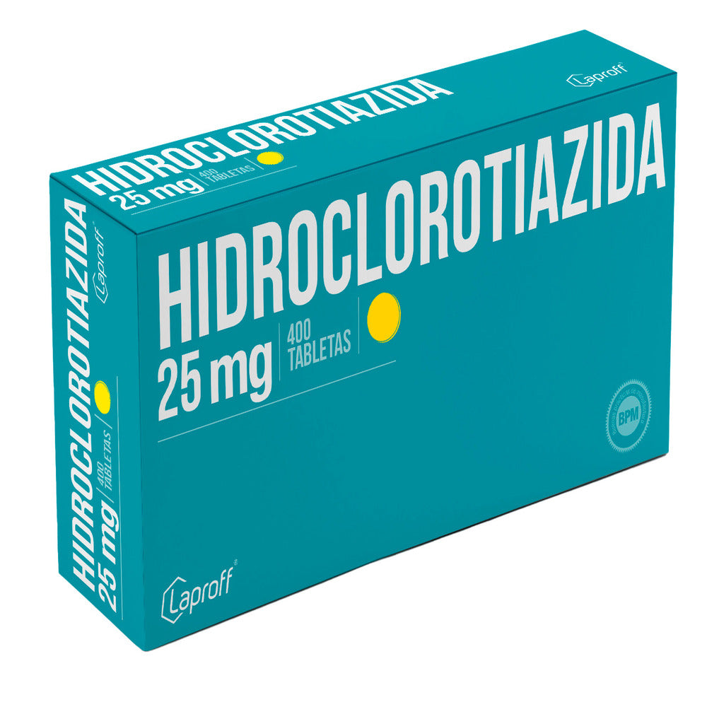 HIDROCLOROTIAZIDA LAPROFF TABLETAS 25 MG CAJA X 400 UNDS