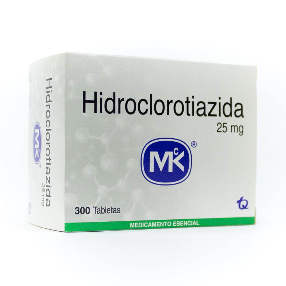 HIDROCLOROTIAZIDA MK TABLETAS 25 MG CAJA X 300 UNDS