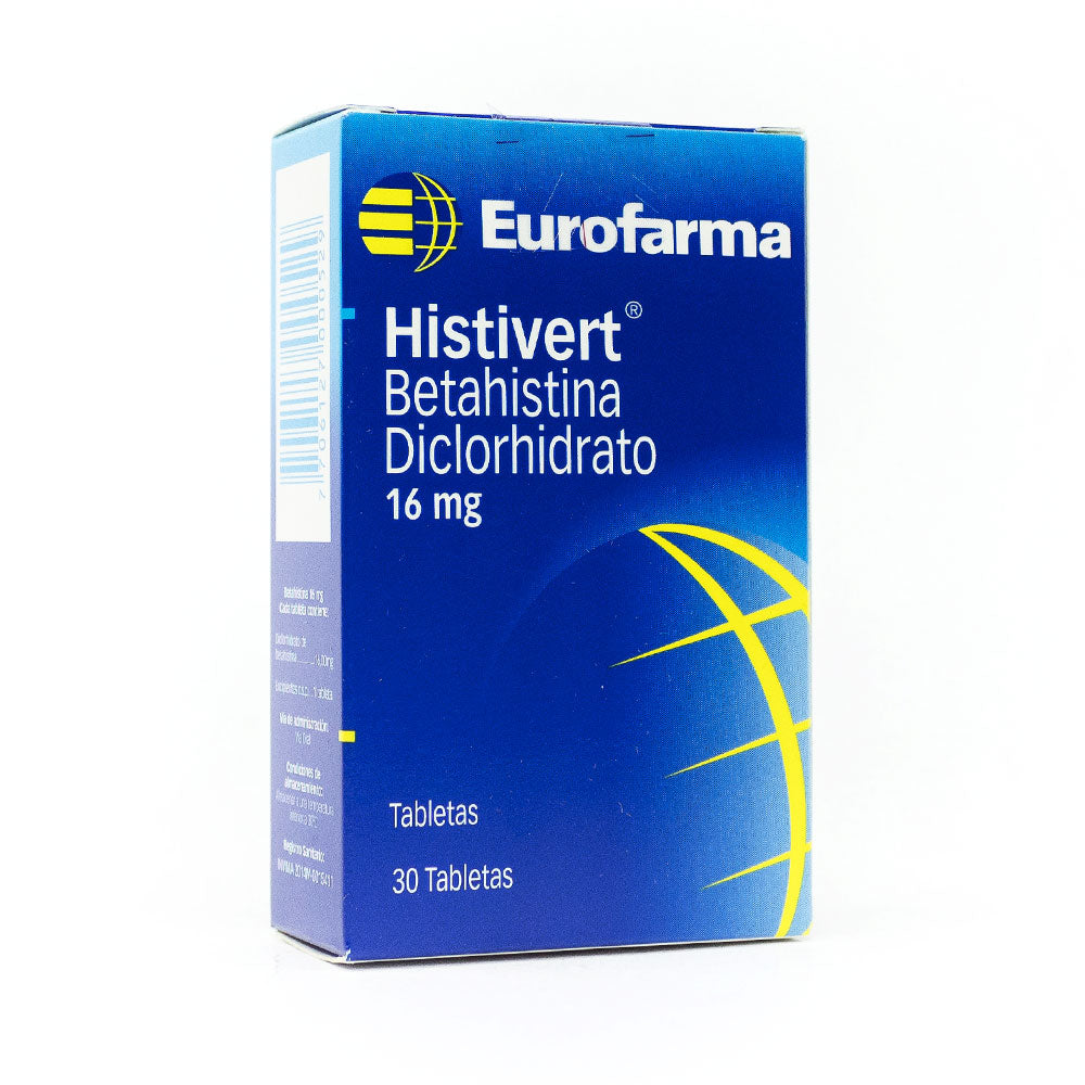 HISTIVERT TABLETAS 16 MG CAJA X 30 UNDS