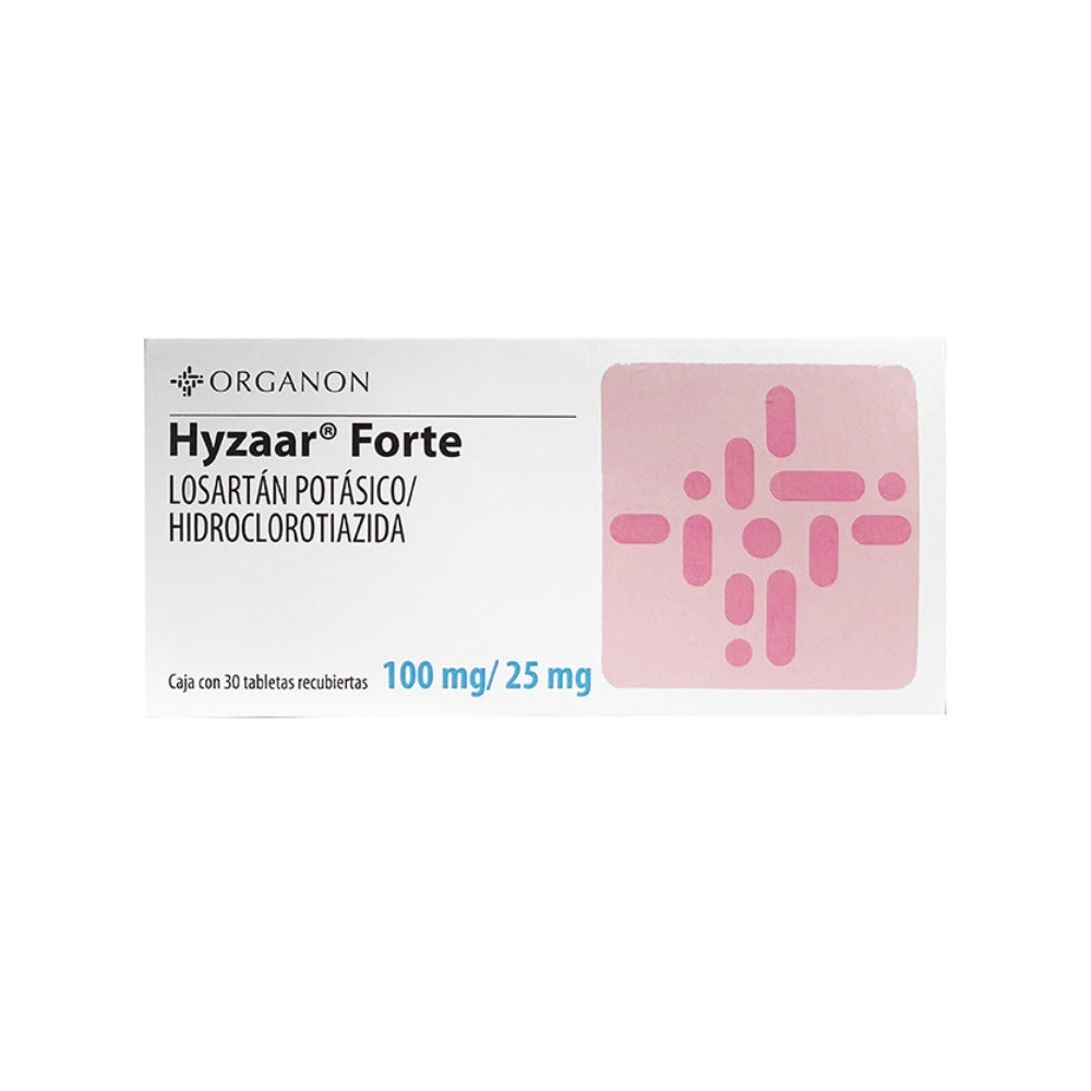 HYZAAR FORTE TABLETAS 100/25 MG CAJA X 30 UNDS