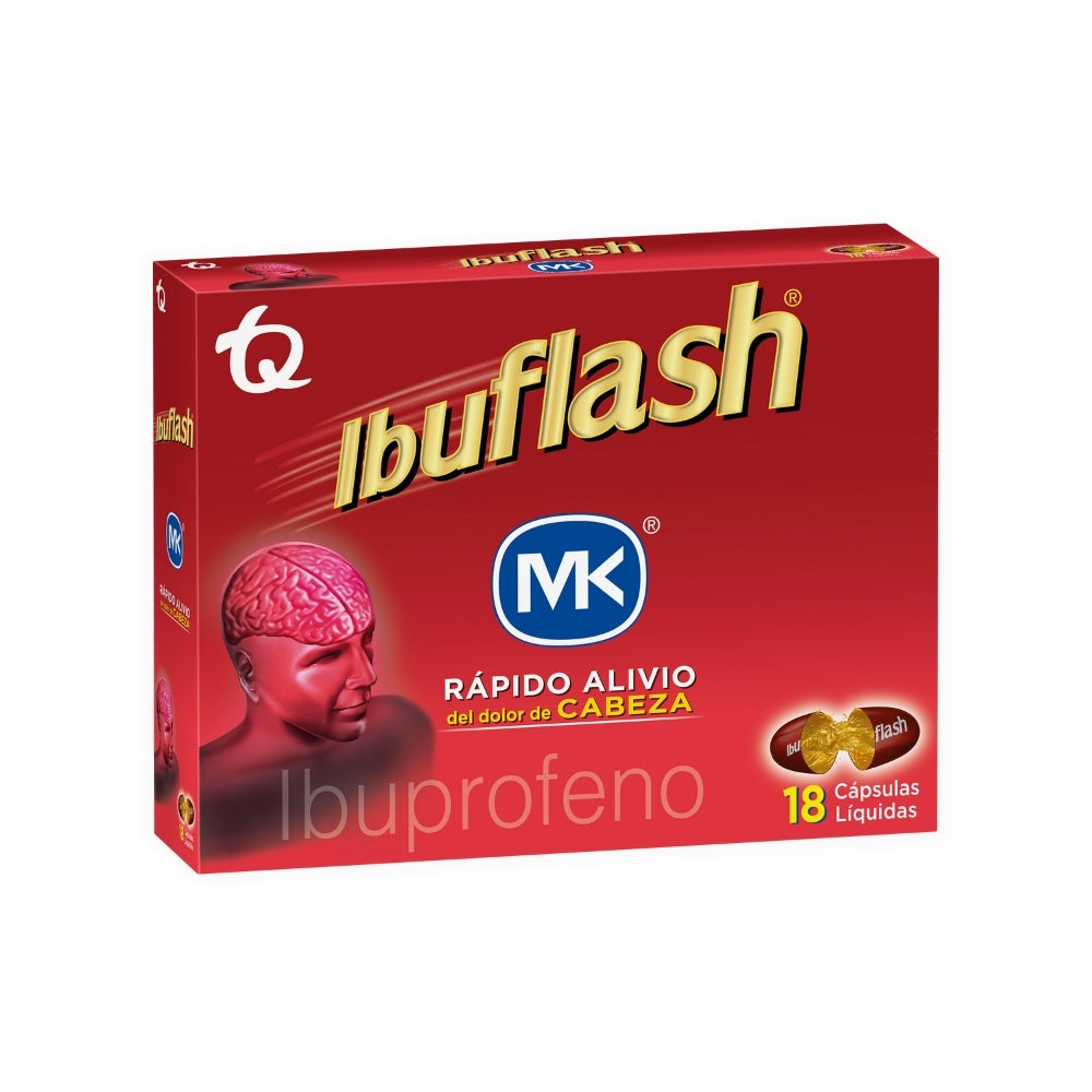 IBUFLASH MK CAPSULA LIQUIDA 400 MG CAJA X 18 UNDS