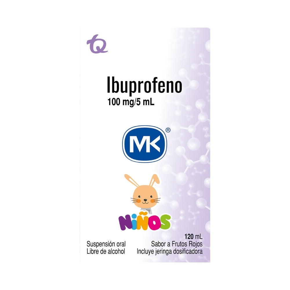 IBUPROFENO MK SUSPENSION 100 MG/5 ML FRASCO 120 ML