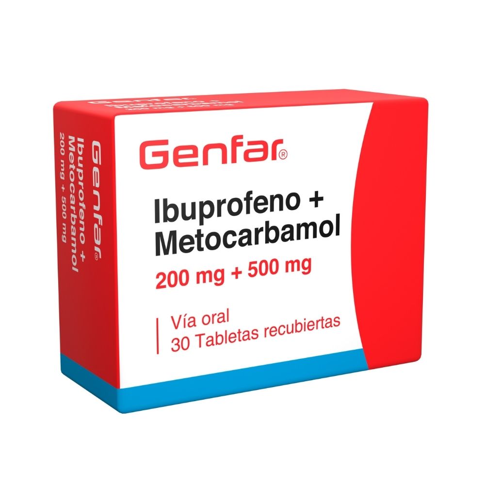 IBUPROFENO+METOCARBAMOL GF TABLETAS 200 / 500 MG CAJA X 30 UNDS