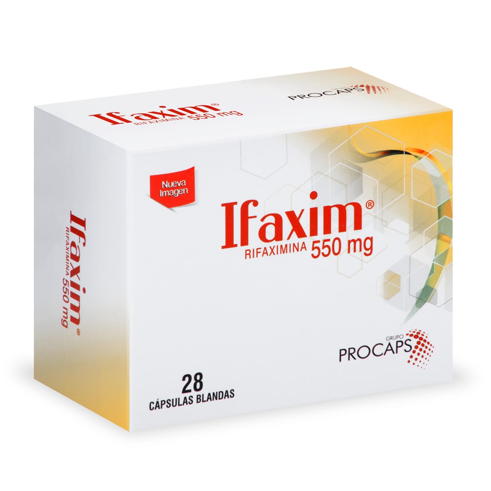 IFAXIM CBG CAPSULAS BLANDAS 550 MG CAJA X 28 UNDS