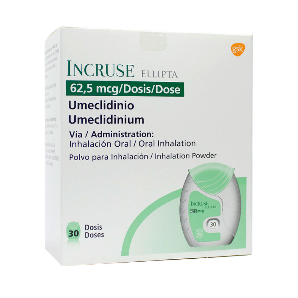 INCRUSE ELLIPTA INHALADOR 62,5 MCG CAJA 30 DOSIS