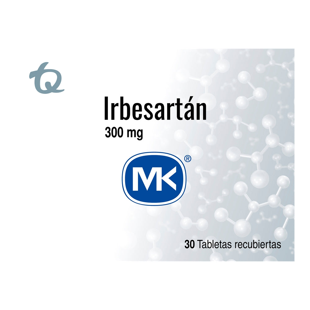 IRBESARTAN MK 300 MG (RG) TABLETAS RECUBIERTAS CAJA X 30 UNDS