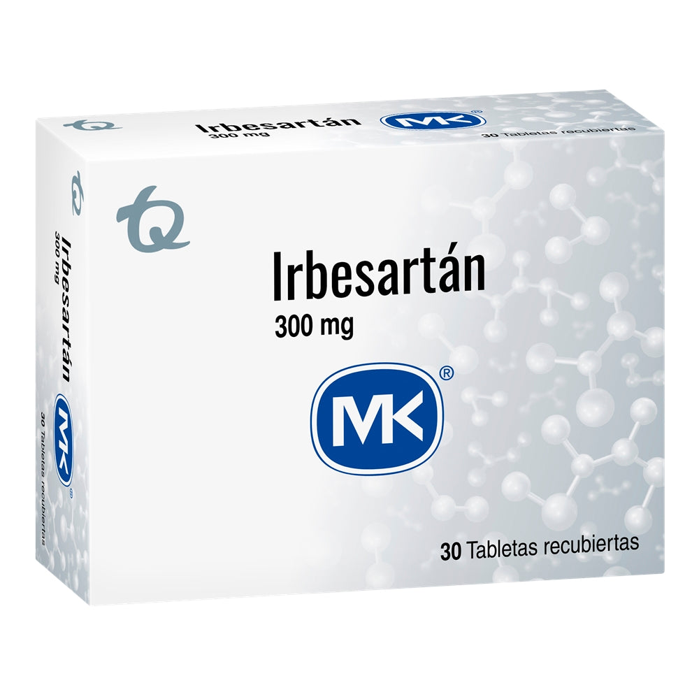 IRBESARTAN MK 300 MG (RG) TABLETAS RECUBIERTAS CAJA X 30 UNDS