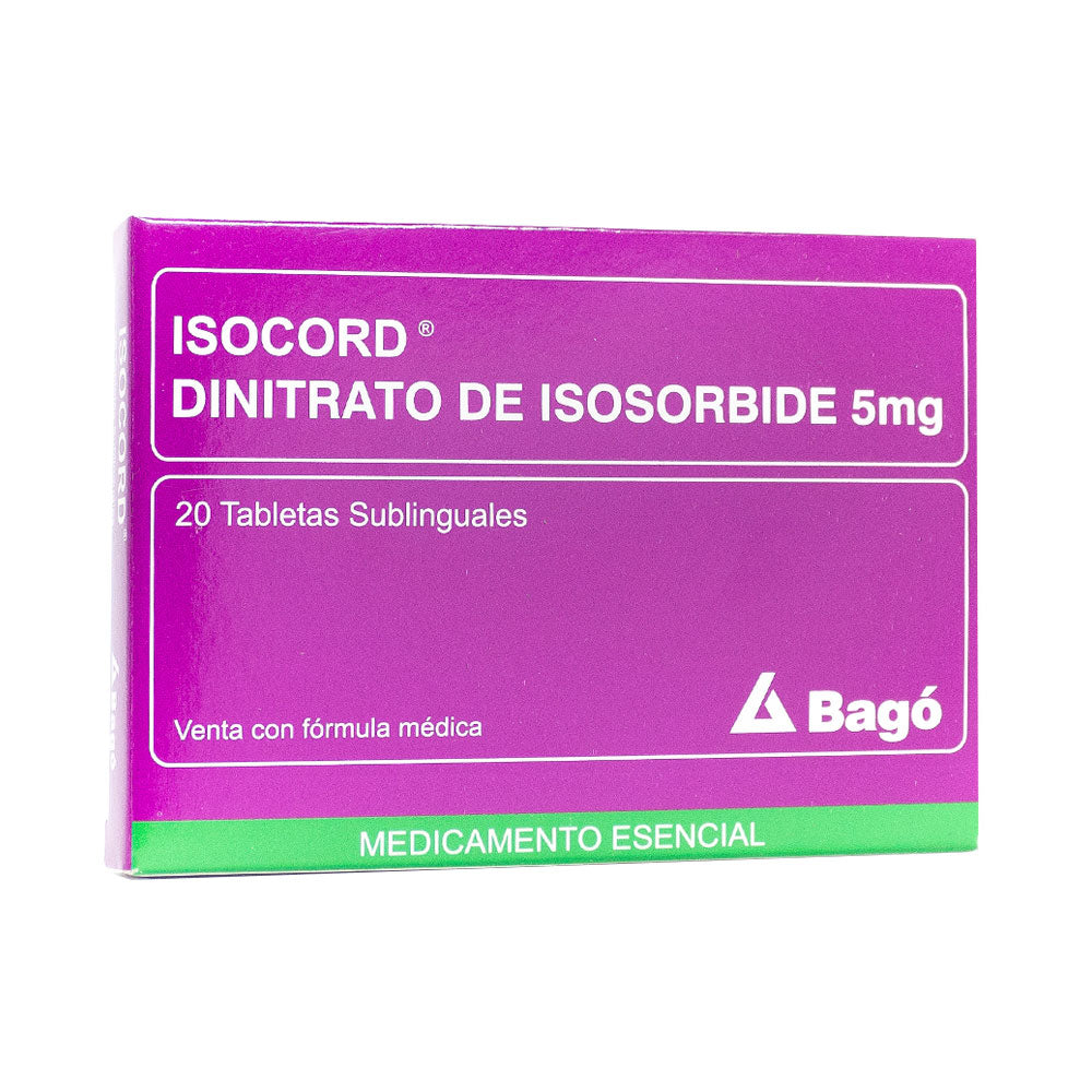 ISOCORD TABLETAS 5 MG CAJA X 20 UNDS