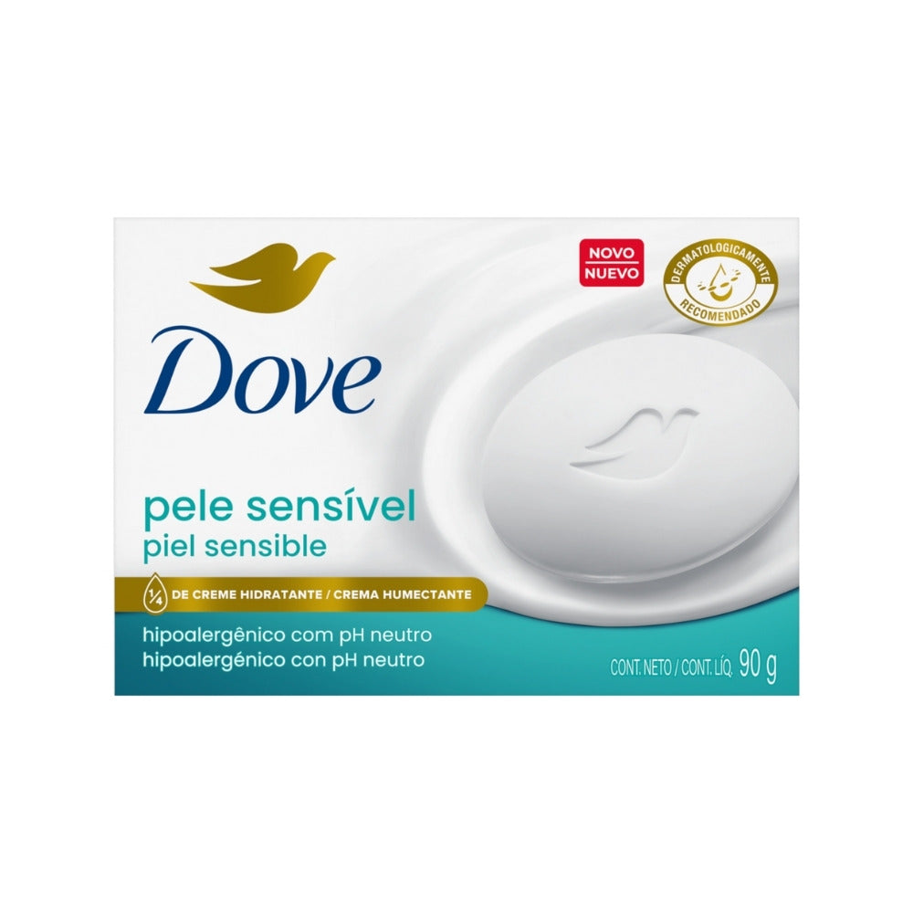 JABON DOVE PIEL SENSIBLE BARRA 90 G