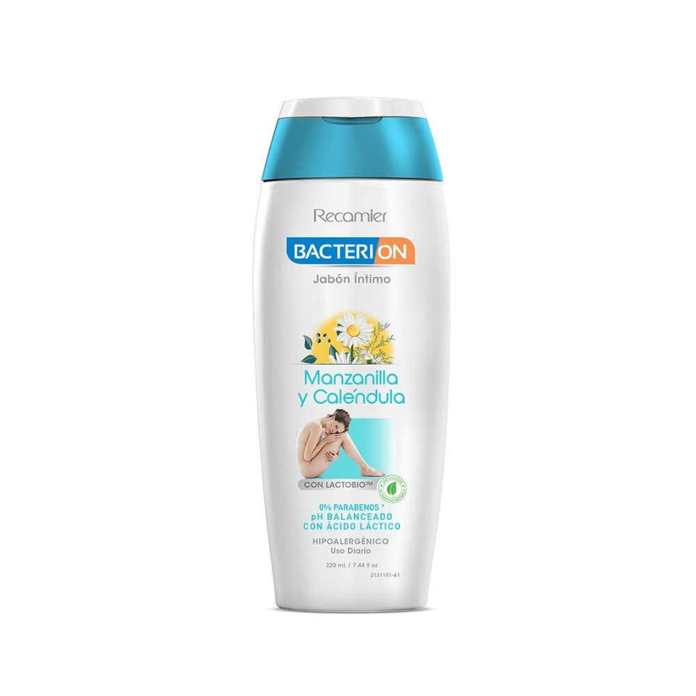 JABON INTIMO BACTERIÓN MANZANILLA CALENDULA FRASCO 220 ML