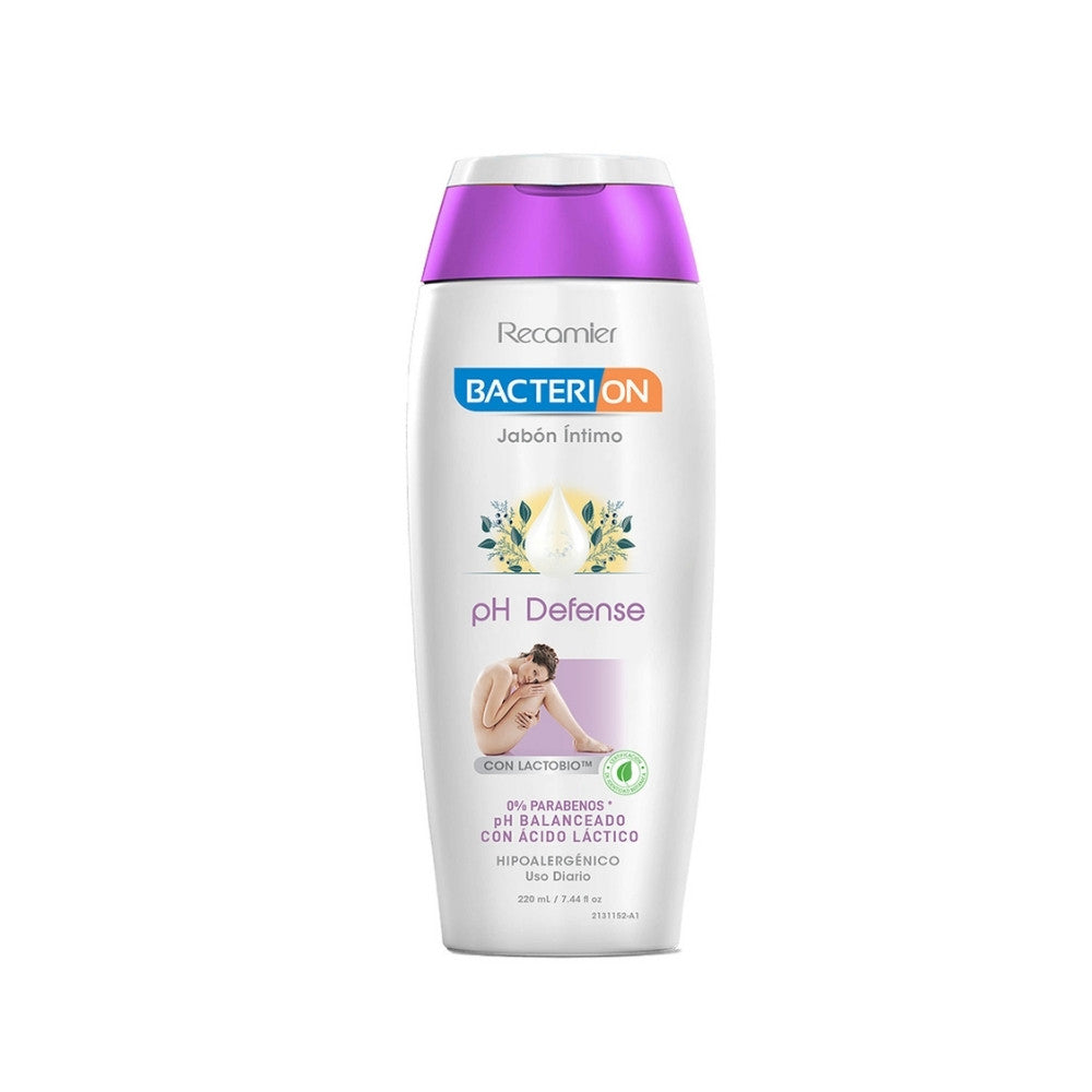 JABON INTIMO BACTERION PH DEFENSE NEUTRO FRASCO 220 ML