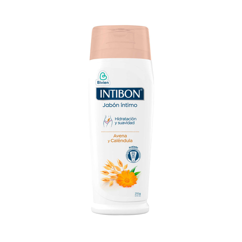 JABON INTIMO INTIBON AVENA Y CALENDULA FRASCO 210 G