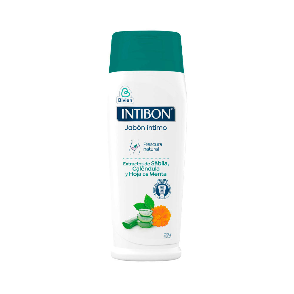 JABON INTIMO INTIBON SABILA CALENDULA MENTA FRASCO 210 G